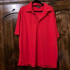 Black Clover brand red polo shirt